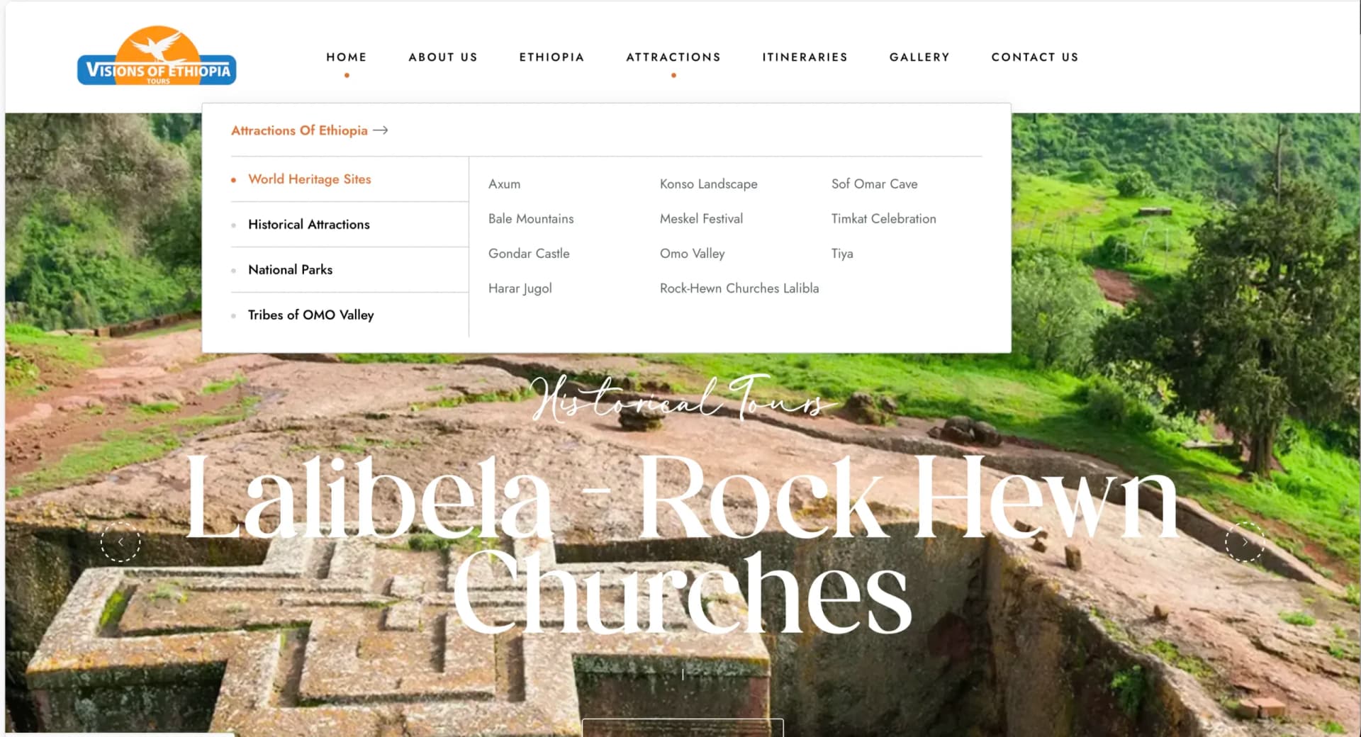 Visions of Ethiopia Tours — project screenshot